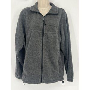 Men’s Columbia Fleece Zip Up Jacket Grey Size Small